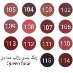 رژ لب مدادی بادوام و مخملی کوئین فیس QUEEN FACE کد 116