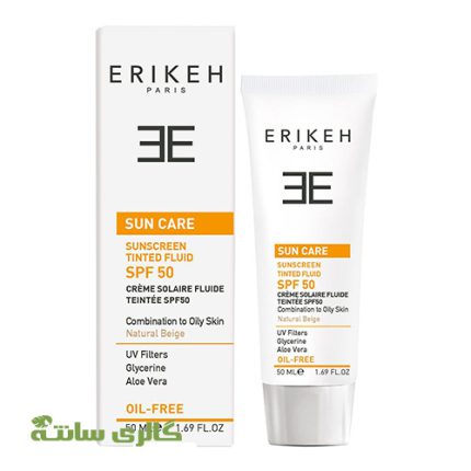 کرم ضد آفتاب بژ طبیعی پوست چرب اریکه ERIKEH حجم 50 میل