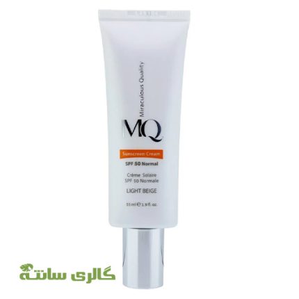 کرم ضد آفتاب پوست نرمال تا خشک لایت بژ ام کیو MQ حجم 55 میل