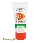 کرم ضد آفتاب اکنه سول spf50 فاقد چربی بدون رنگ آردن ARDENE حجم 50 میل