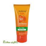 کرم ضد آفتاب اکنه سول spf50 فاقد چربی هلویی آردن ARDENE حجم 50 میل
