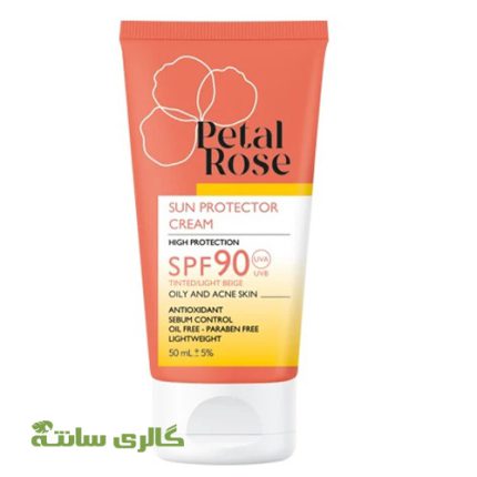 کرم ضدآفتاب بژ روشن پوست چرب پتال رز Petal rose حجم 50 میل