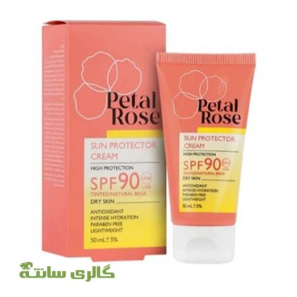 کرم ضدآفتاب بژ طبیعی پوست خشک پتال رز Petal rose حجم 50 میل