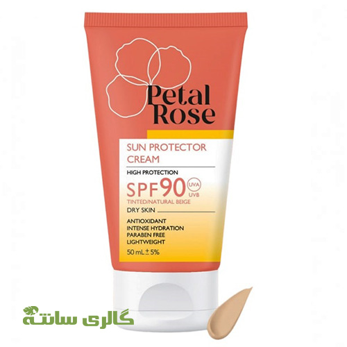 نچرال-خشک کرم ضدآفتاب بژ طبیعی پوست خشک پتال رز Petal rose حجم 50 میل