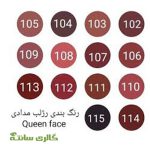 رژ لب مدادی بادوام و مخملی کوئین فیس QUEEN FACE کد 109